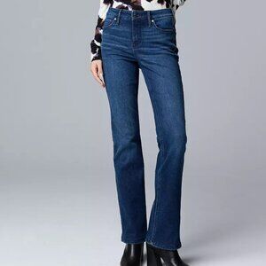 Simply Vera Vera Wang Stretch Bootcut Jeans Camila Dark Wash SZ 14
